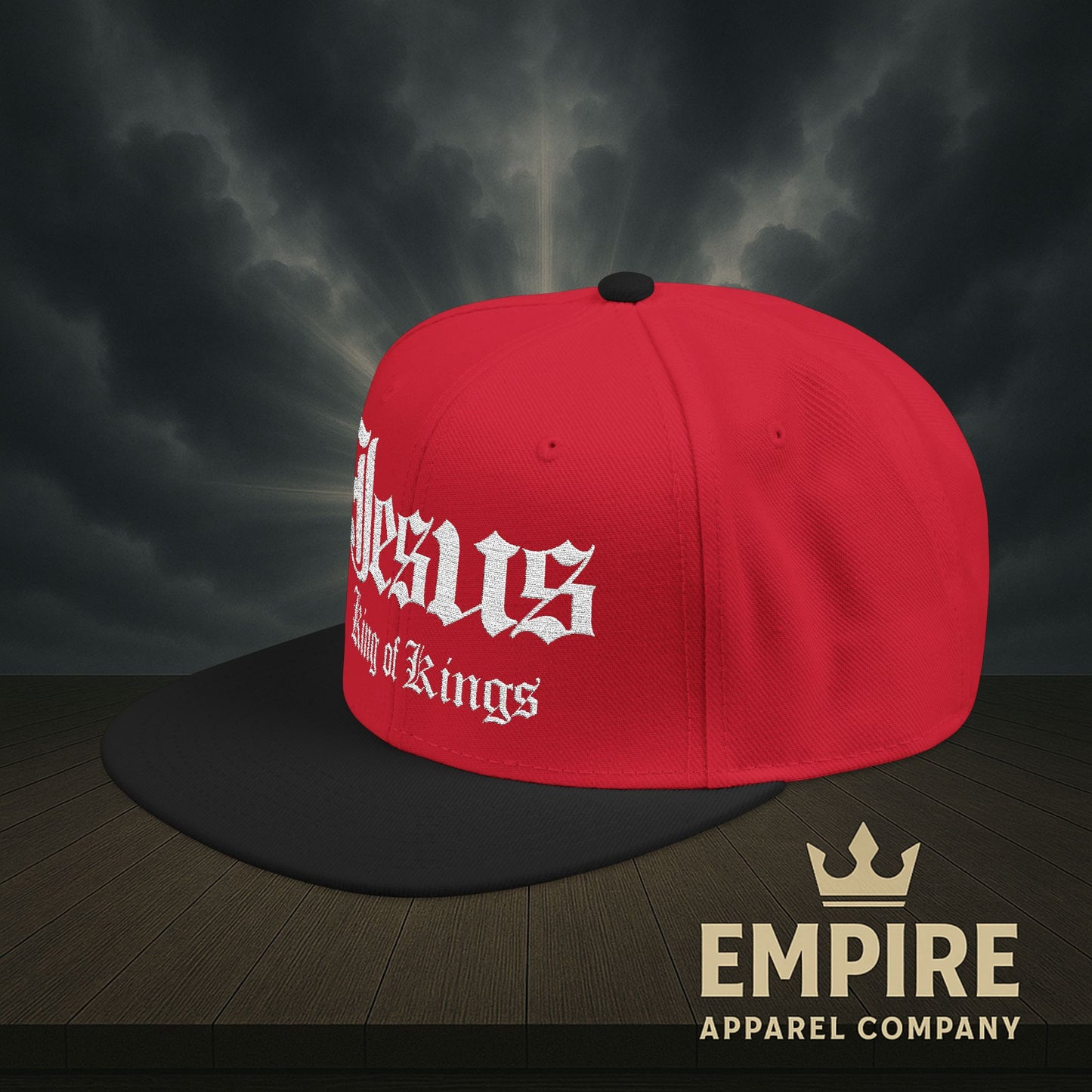 Embroidered Snapback Cap - Jesus King of Kings Hat