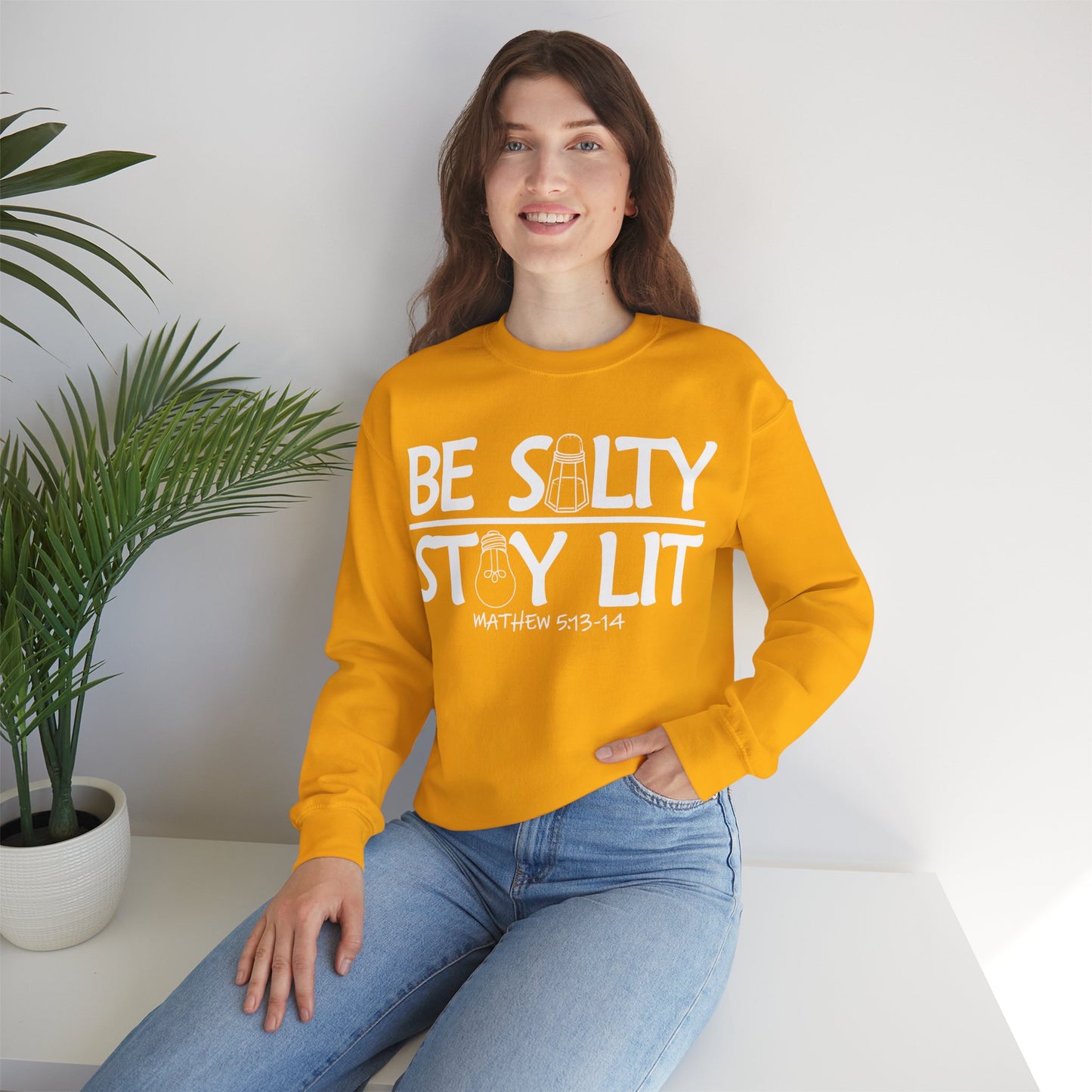 Be Salty Stay Lit Christian Sweatshirt