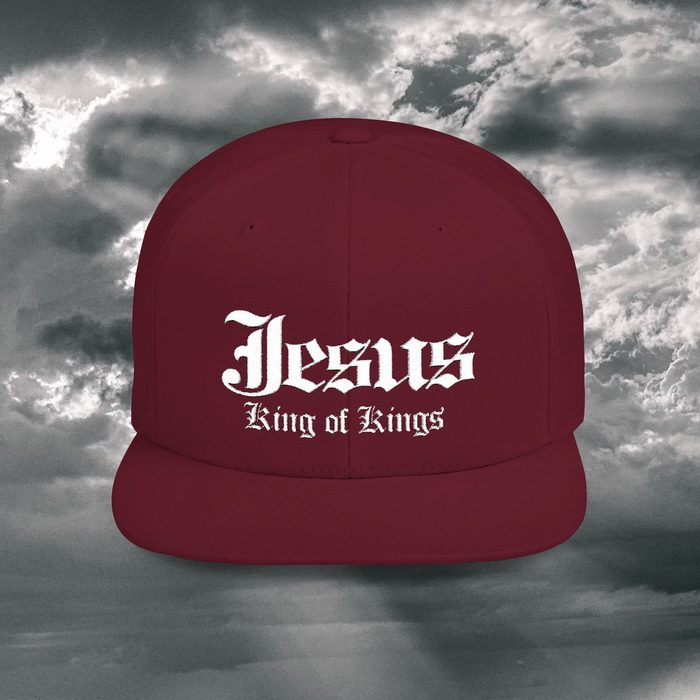 Jesus King of Kings Flat Bill Snapback Hat