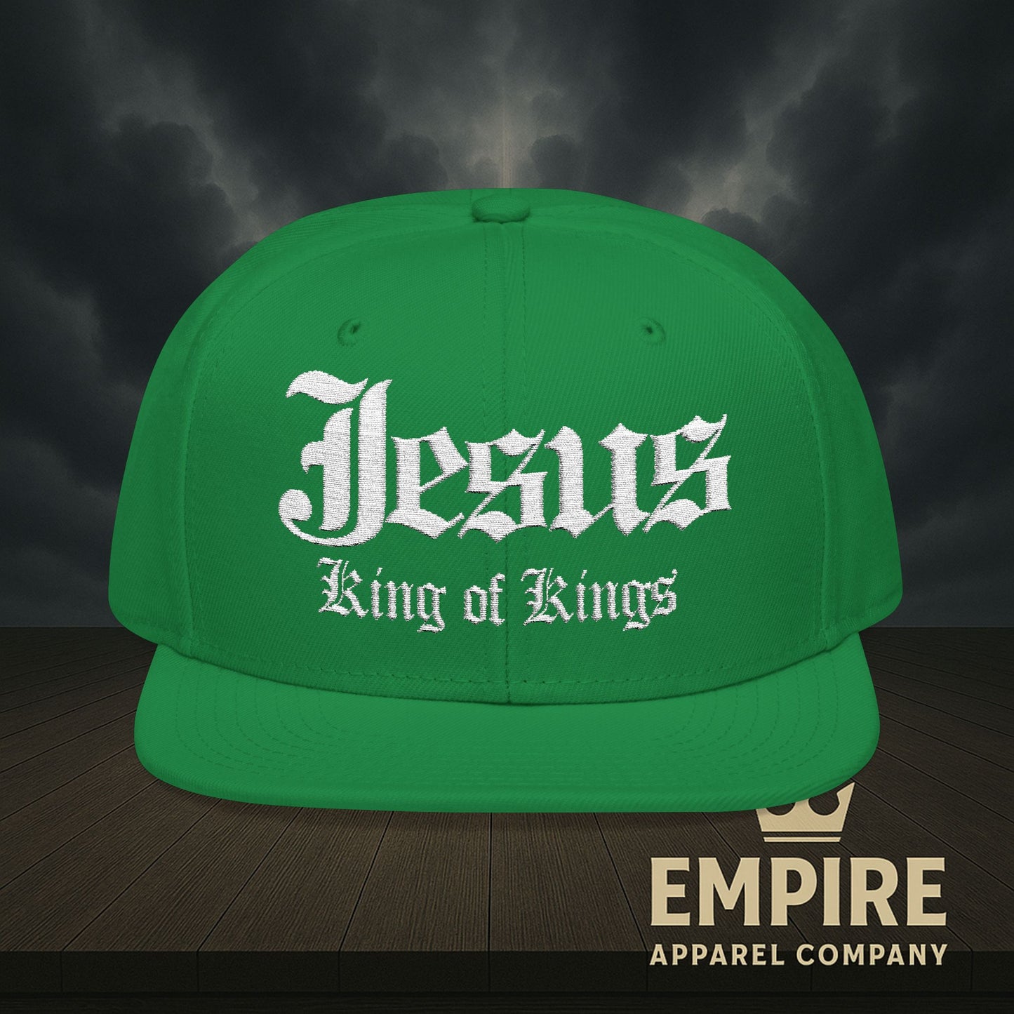 Embroidered Snapback Cap - Jesus King of Kings Hat