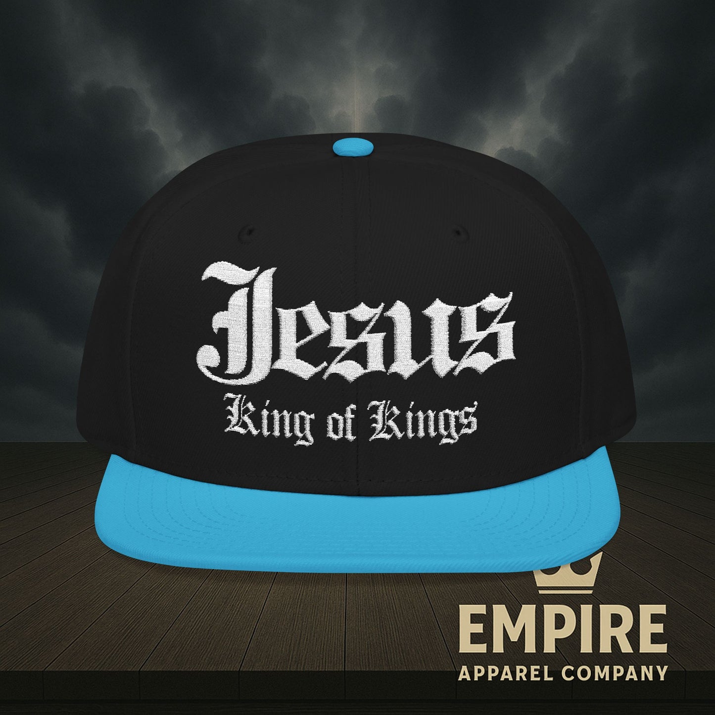 Embroidered Snapback Cap - Jesus King of Kings Hat