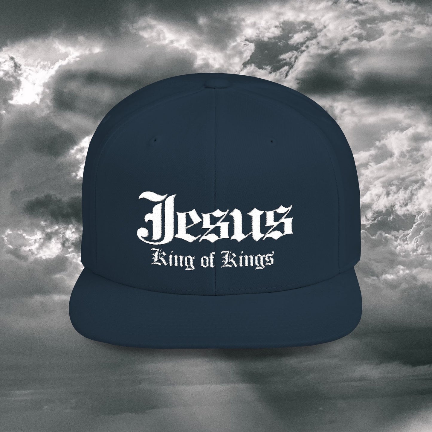 Jesus King of Kings Flat Bill Snapback Hat