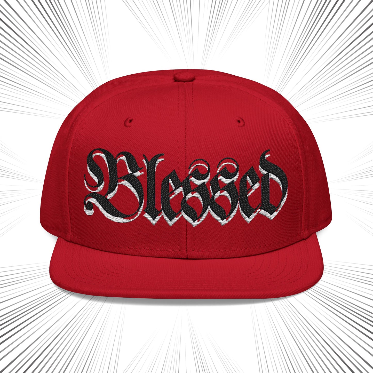Embroidered Blessed Snapback Hat