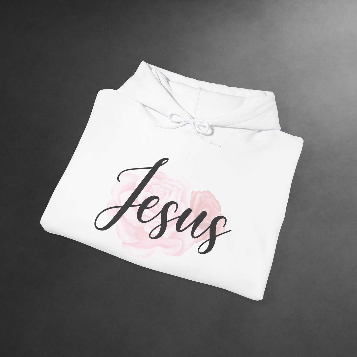 Jesus Hoodie with Roses, Christian Floral Sweatshirt, Faith-Based Hoodie, Scripture Apparel for Women
