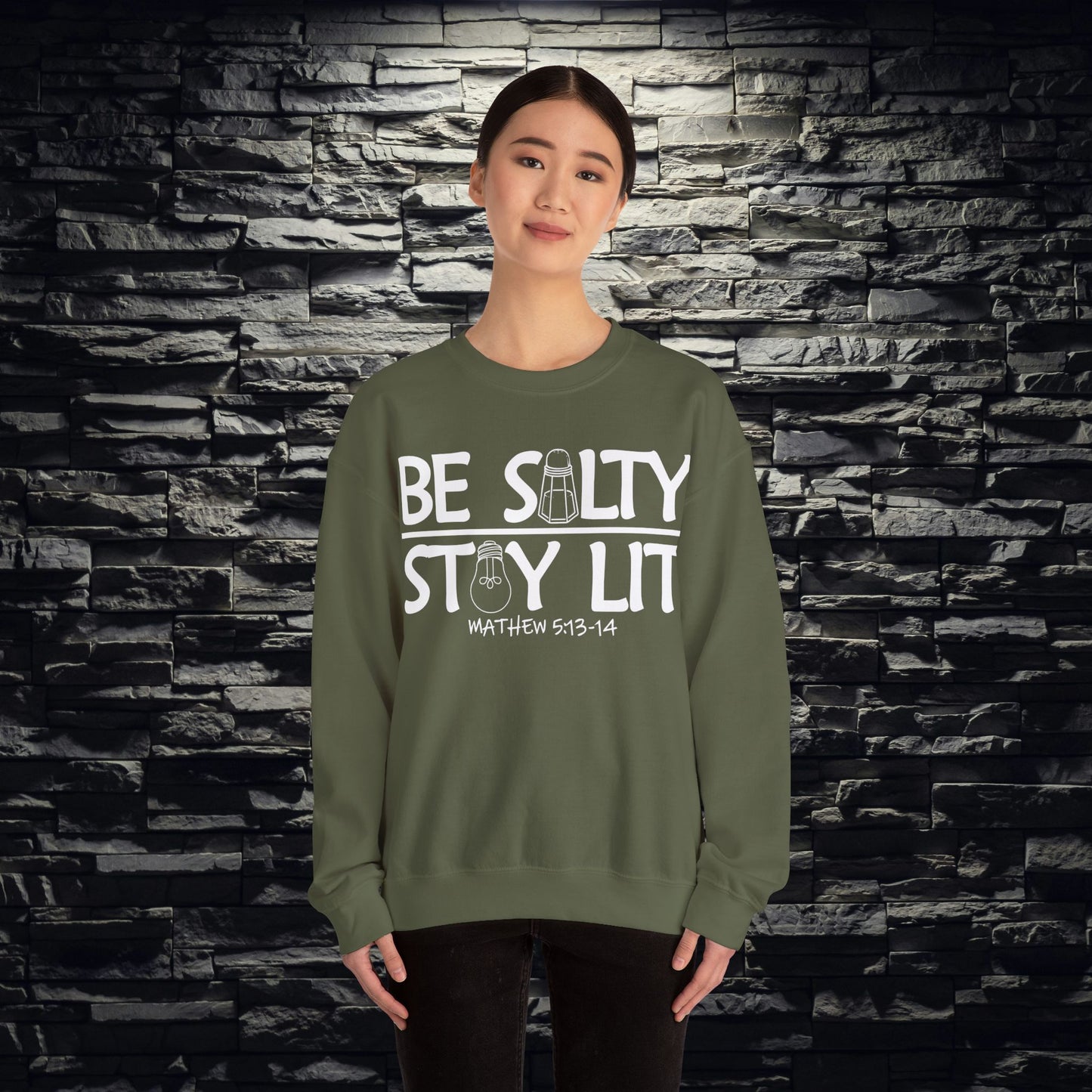 Be Salty Stay Lit Christian Sweatshirt