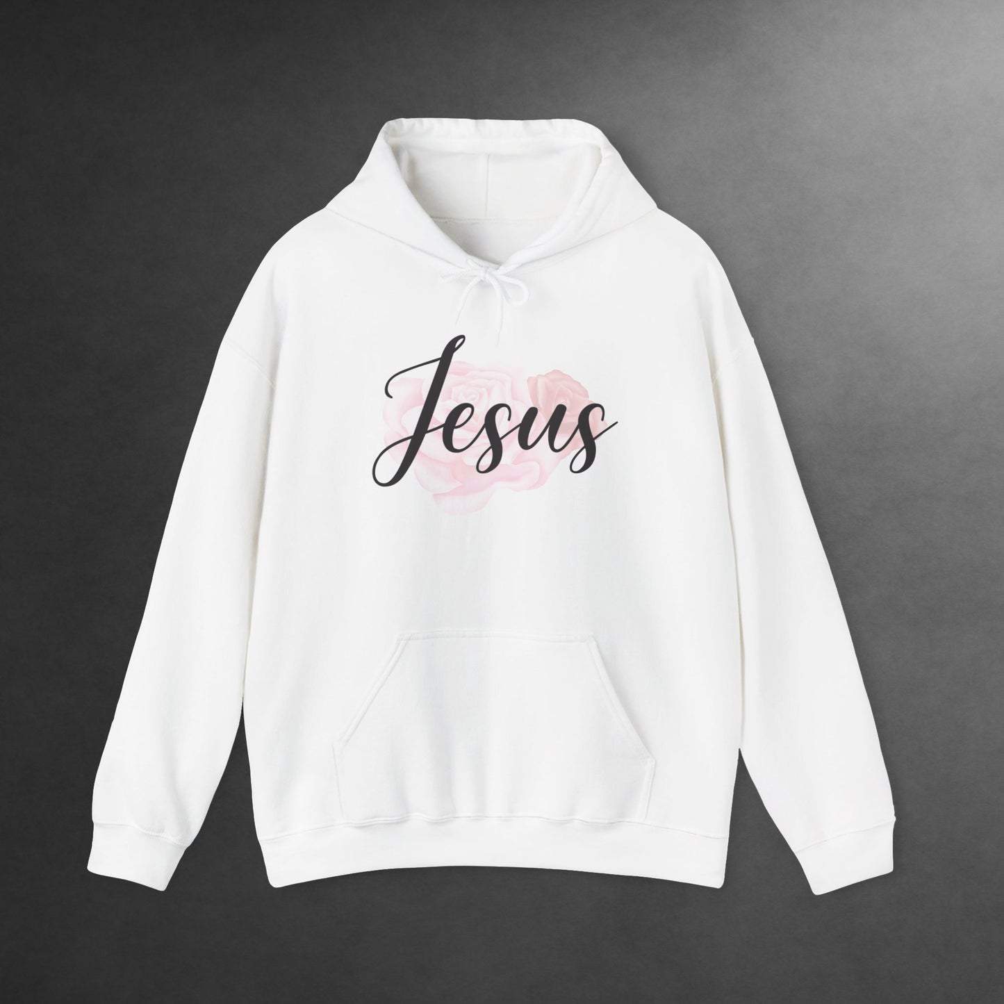Jesus Hoodie with Roses, Christian Floral Sweatshirt, Faith-Based Hoodie, Scripture Apparel for Women