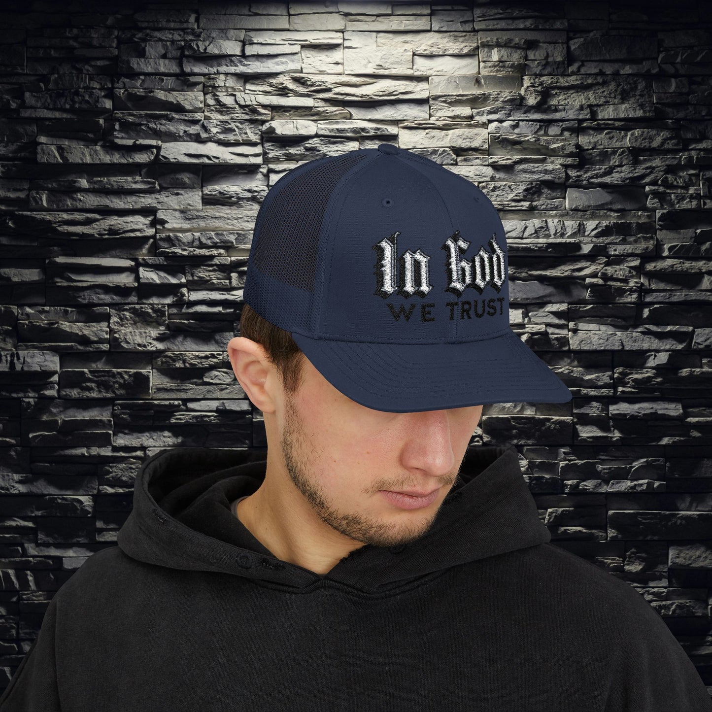 IN GOD WE TRUST" Snapback Trucker Hat | Patriotic Christian Hat