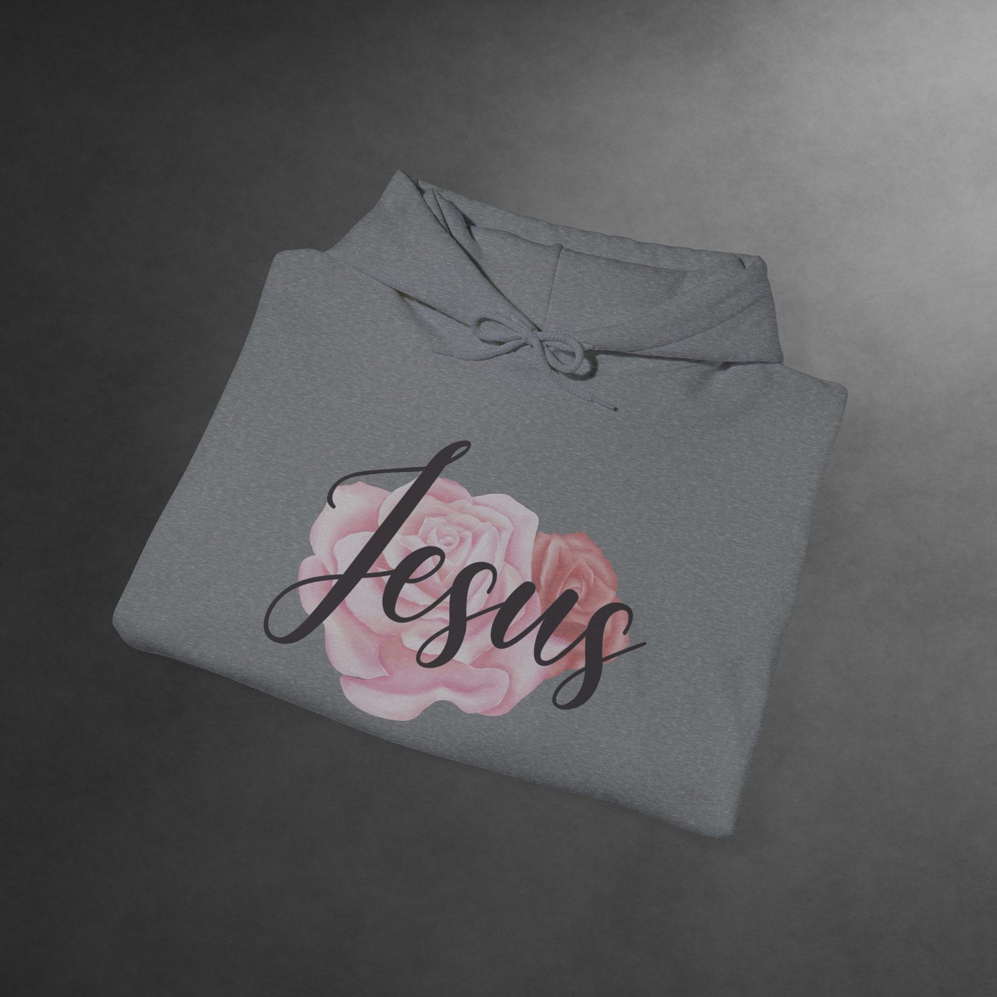 Jesus Hoodie with Roses, Christian Floral Sweatshirt, Faith-Based Hoodie, Scripture Apparel for Women