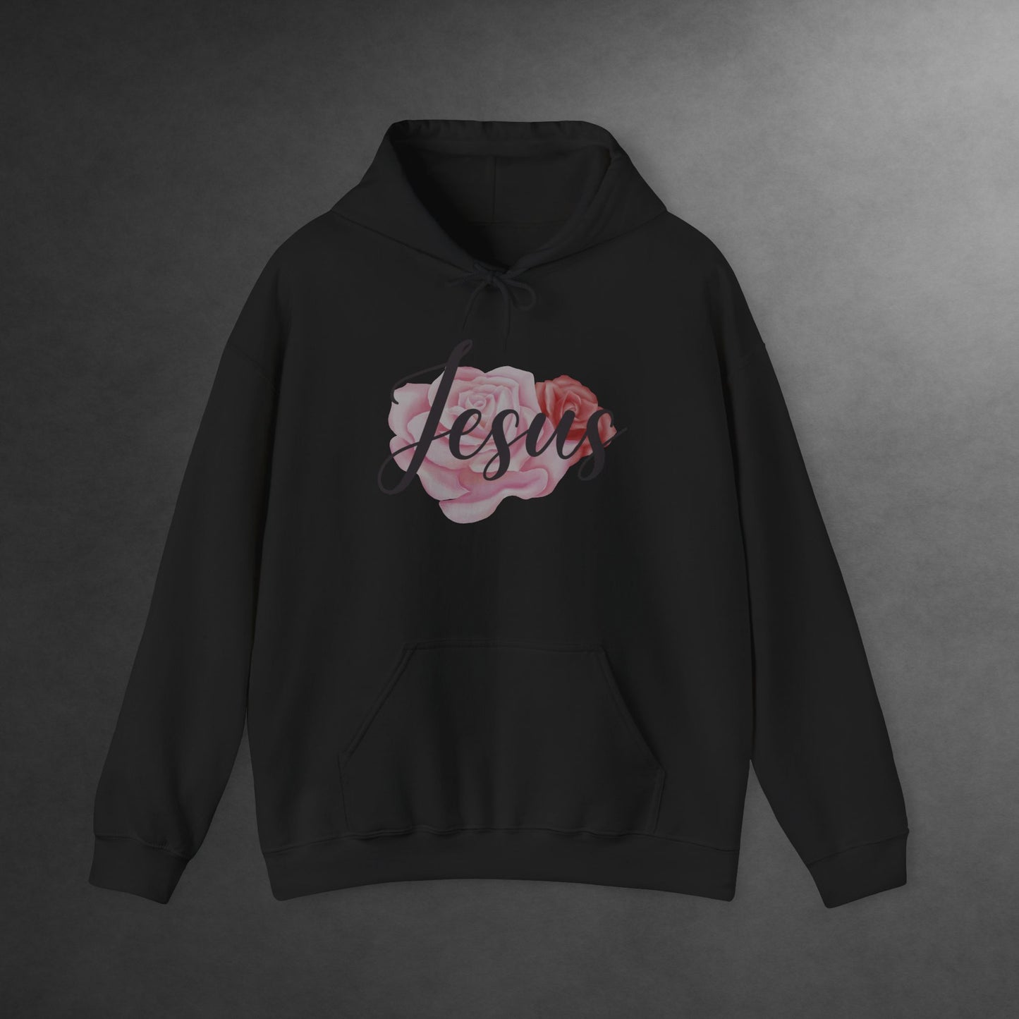 Jesus Hoodie with Roses, Christian Floral Sweatshirt, Faith-Based Hoodie, Scripture Apparel for Women