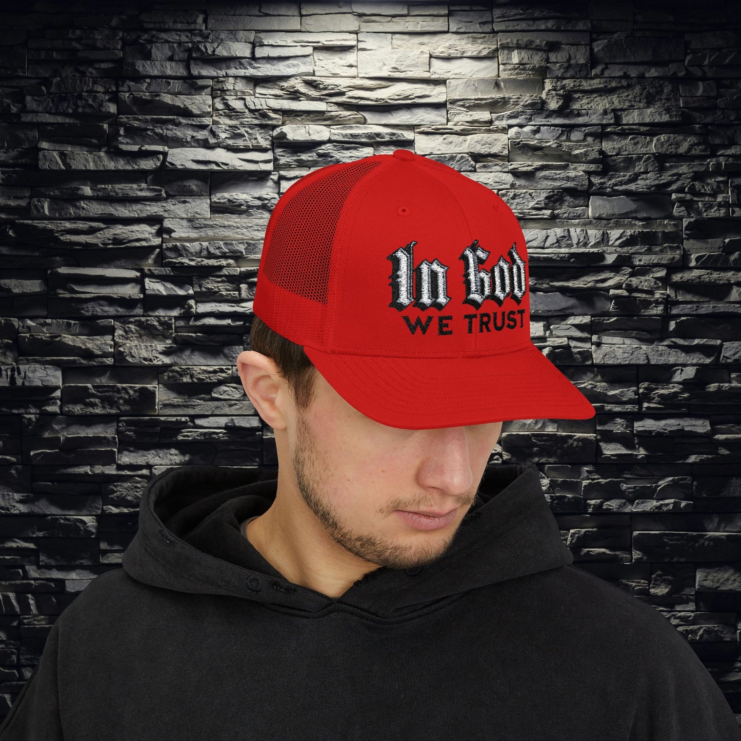 IN GOD WE TRUST" Snapback Trucker Hat | Patriotic Christian Hat