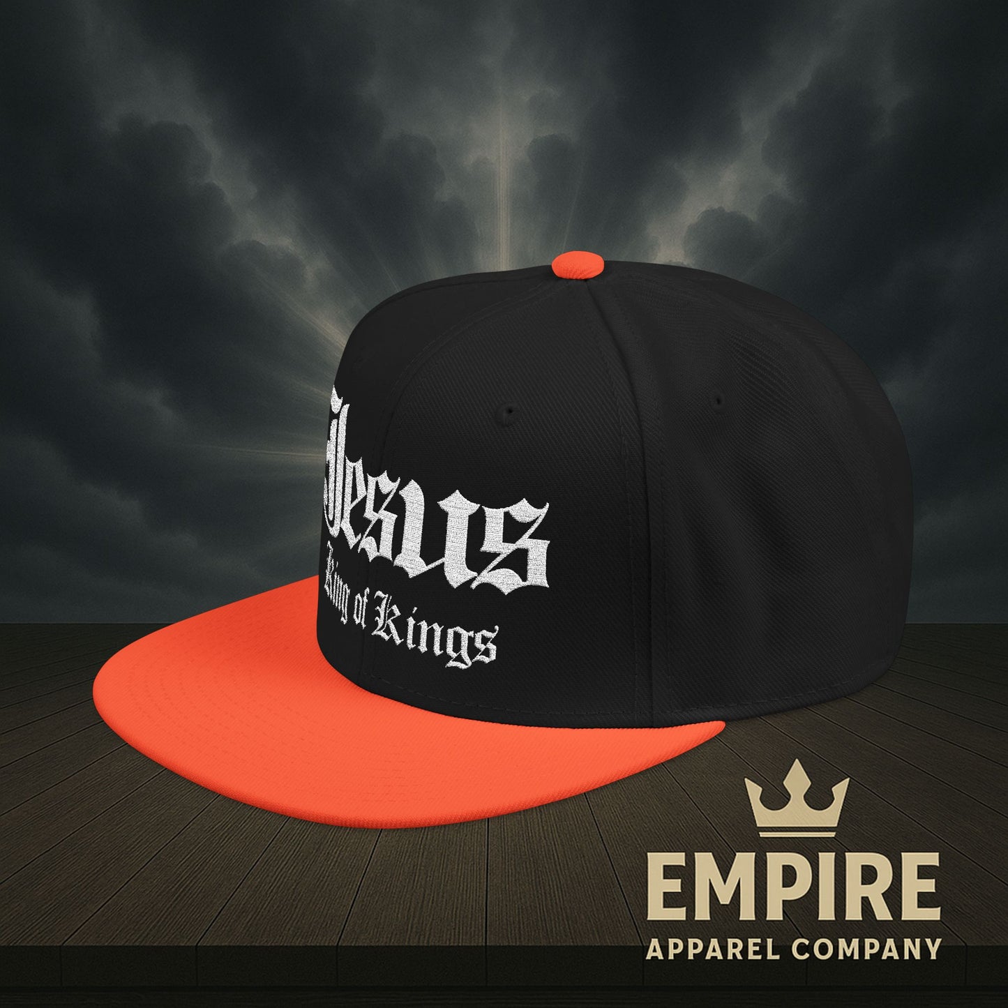 Embroidered Snapback Cap - Jesus King of Kings Hat