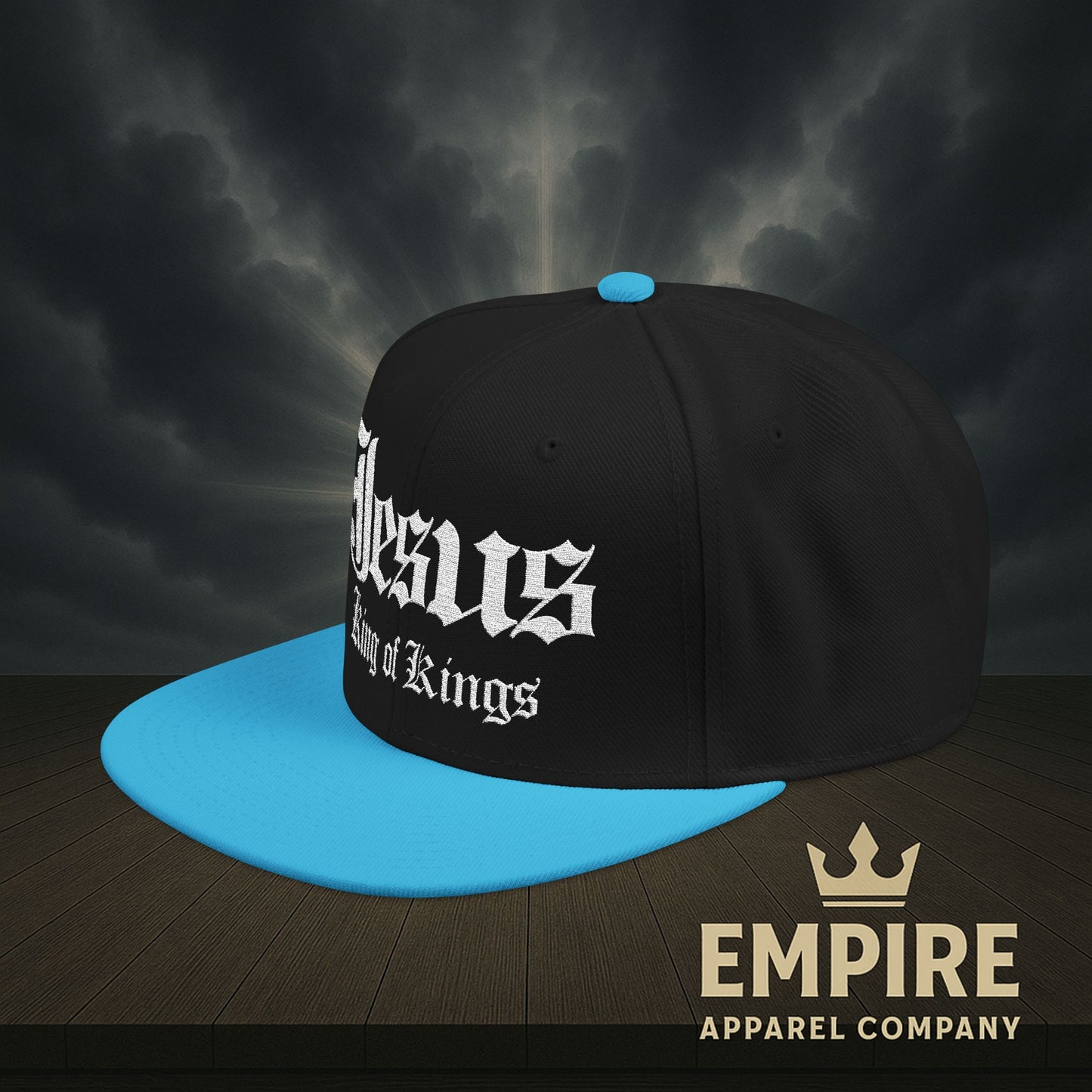Embroidered Snapback Cap - Jesus King of Kings Hat