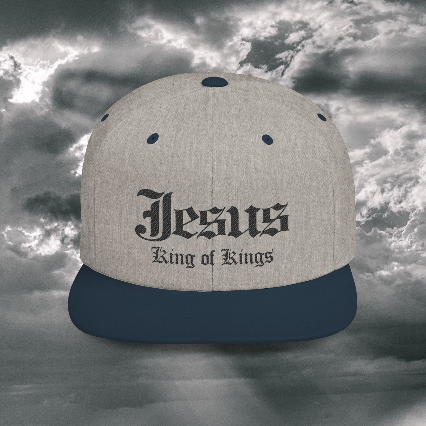 Jesus King of Kings Flat Bill Snapback Hat
