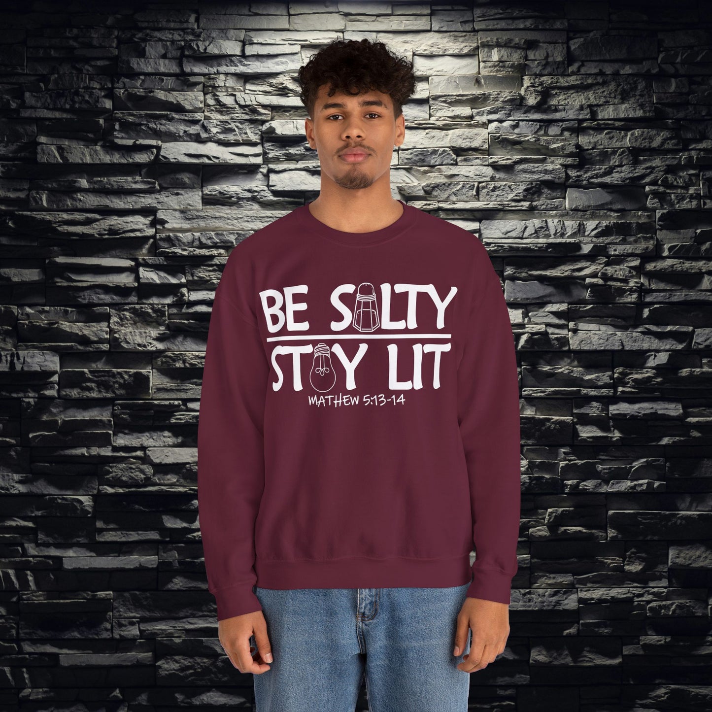 Be Salty Stay Lit Christian Sweatshirt