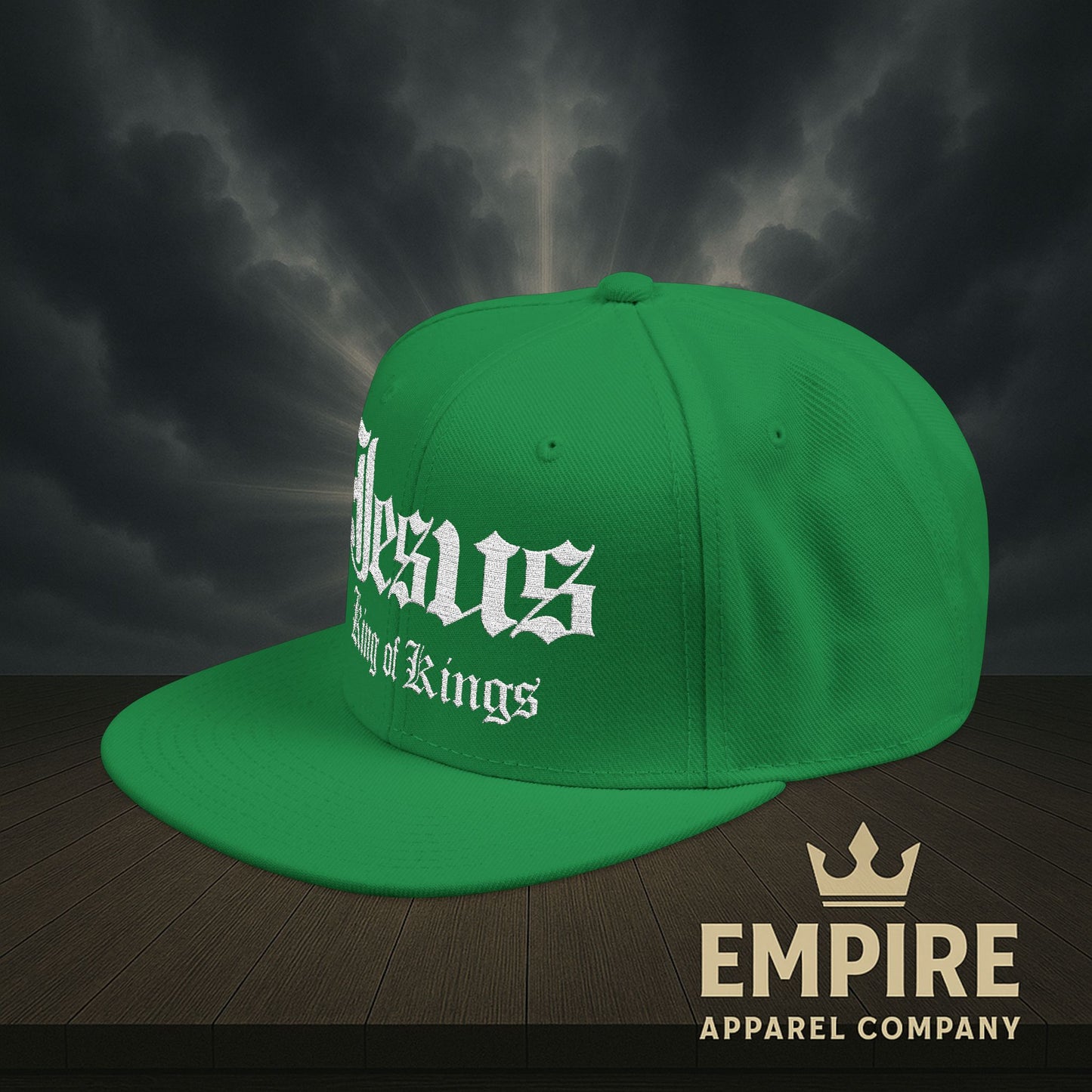 Embroidered Snapback Cap - Jesus King of Kings Hat