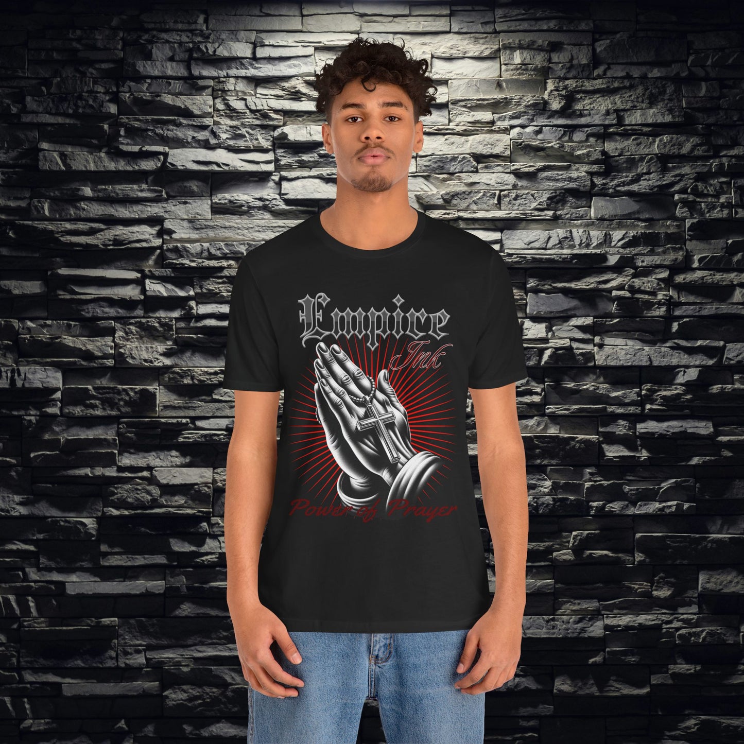 Praying Hands Tee | Empire Ink Apparel | Power of Prayer Shirt | Christian Streetwear | Unisex Faith Tee