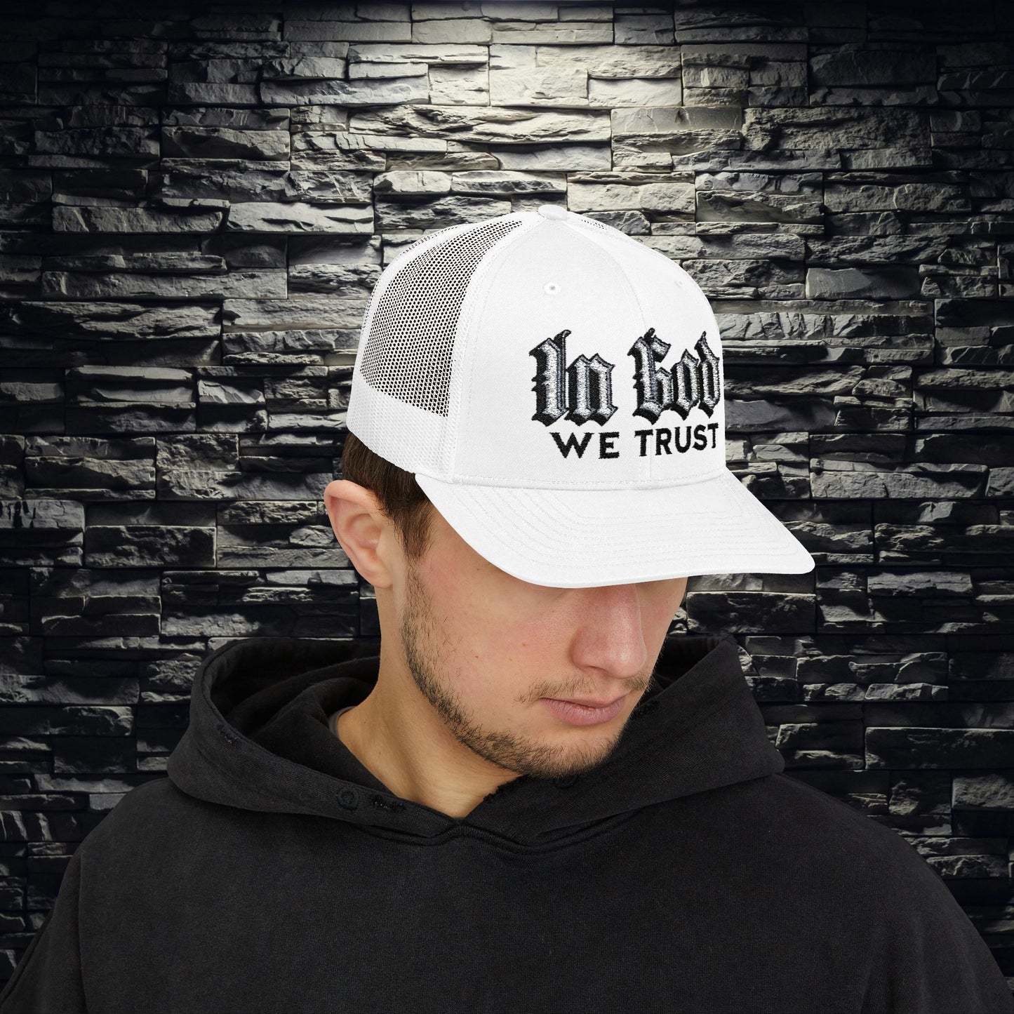 IN GOD WE TRUST" Snapback Trucker Hat | Patriotic Christian Hat