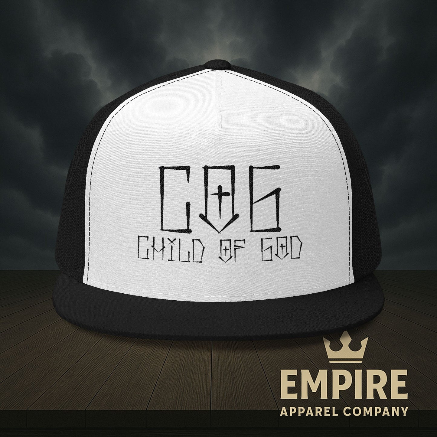 Child of God 5 Panel Trucker Cap, Embroidered Hat, Faith-Based Apparel, Religious Gift, Stylish Headwear, Outdoor Accessories