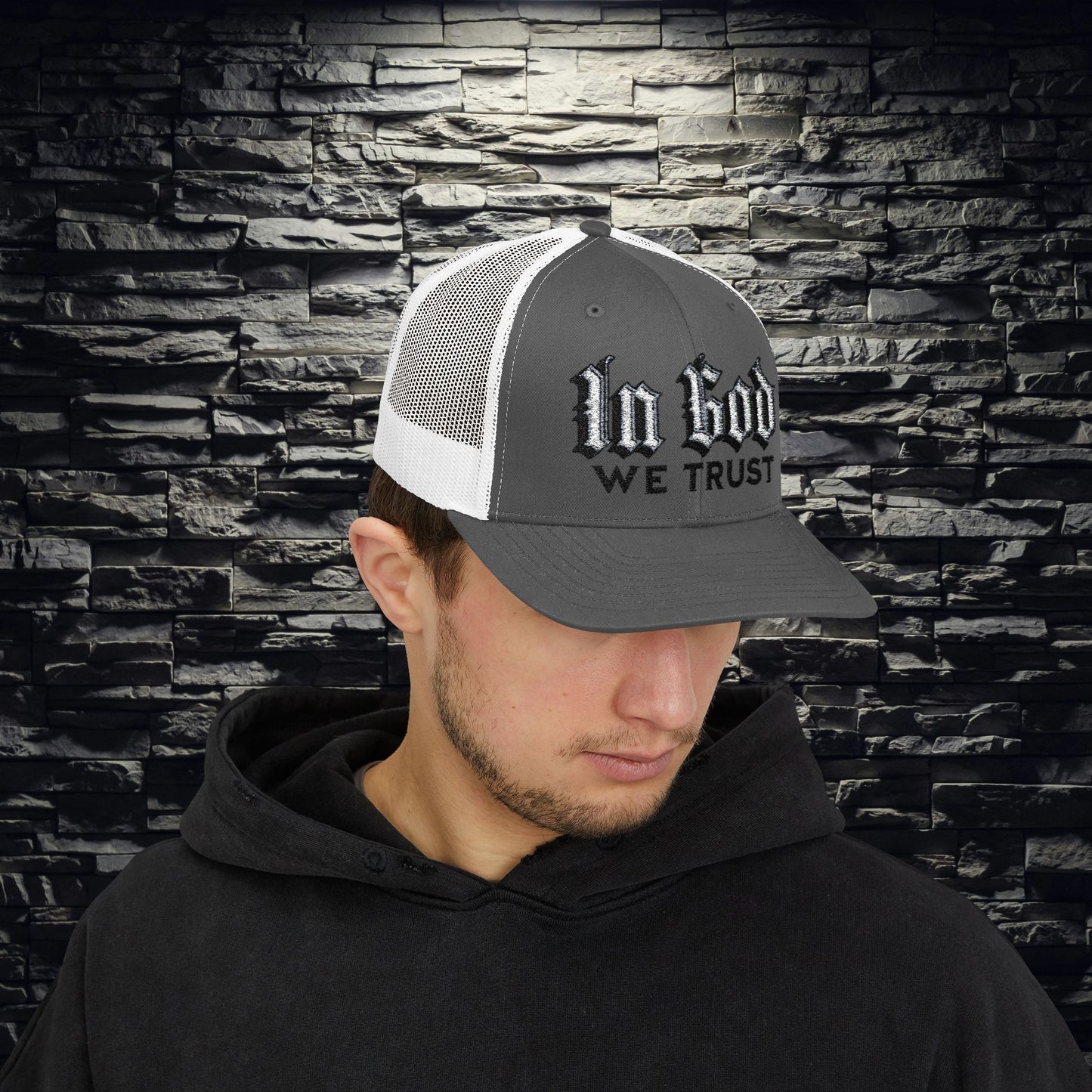 IN GOD WE TRUST" Snapback Trucker Hat | Patriotic Christian Hat