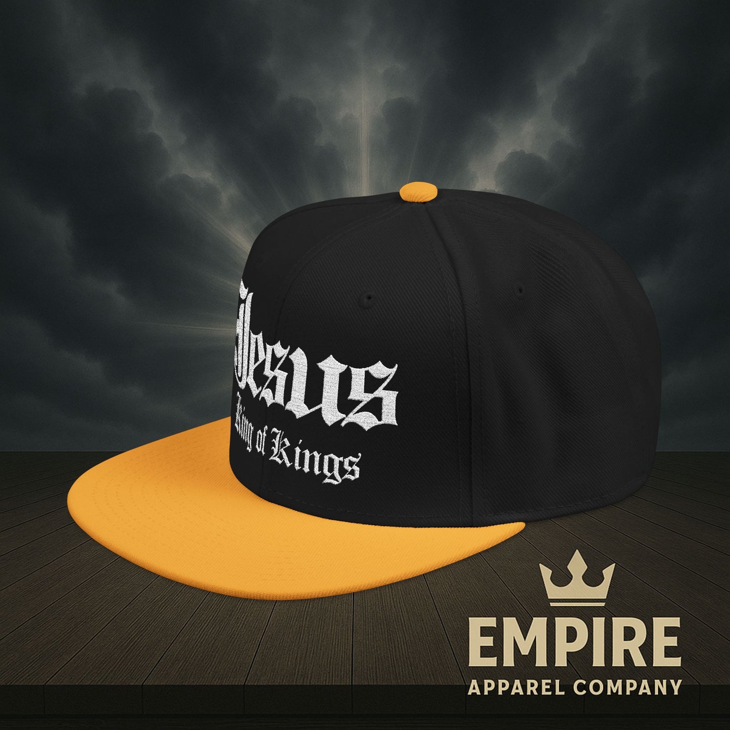 Embroidered Snapback Cap - Jesus King of Kings Hat