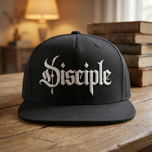 Disciple Hat Flat Bill Cap | Embroidered Religious Baseball Cap
