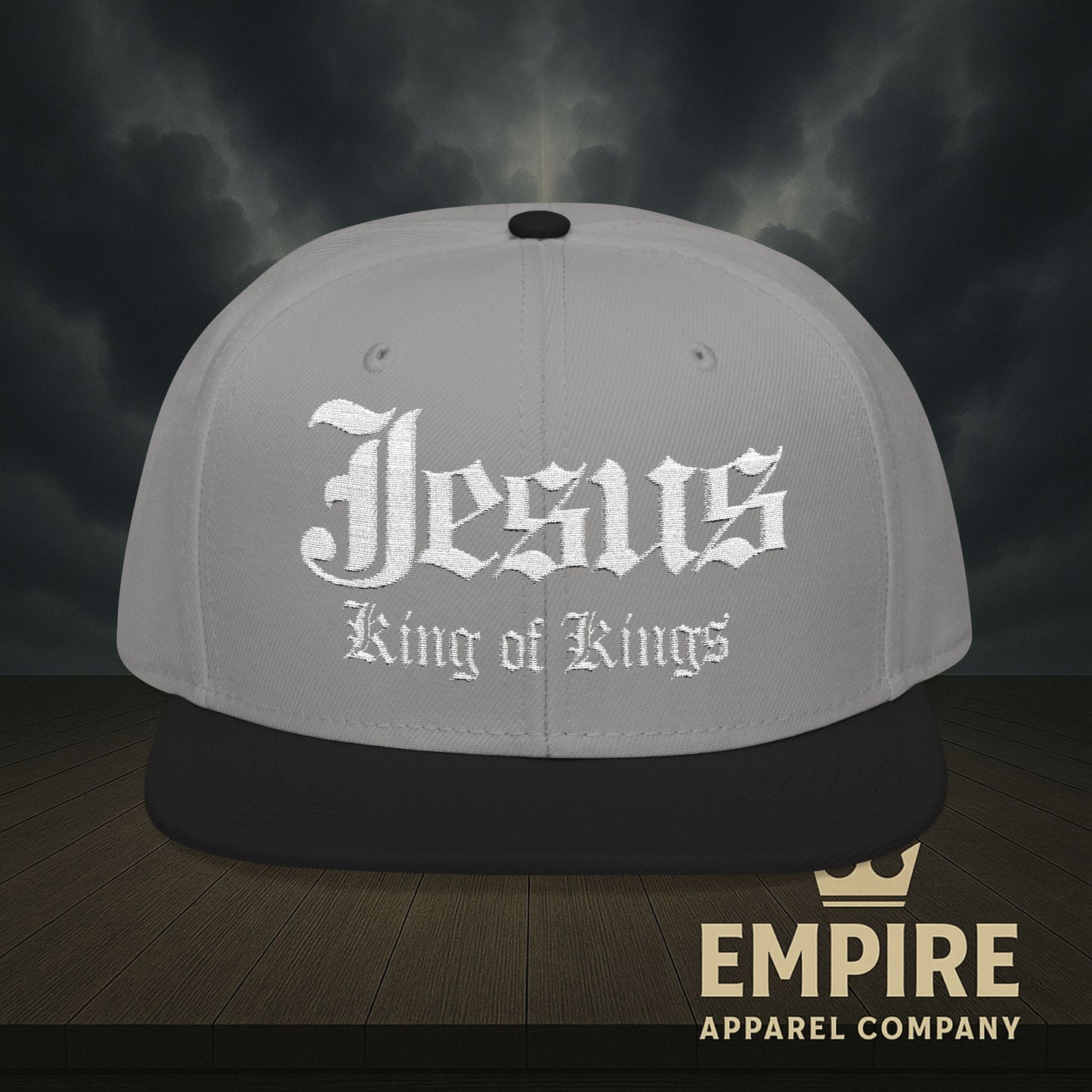 Embroidered Snapback Cap - Jesus King of Kings Hat