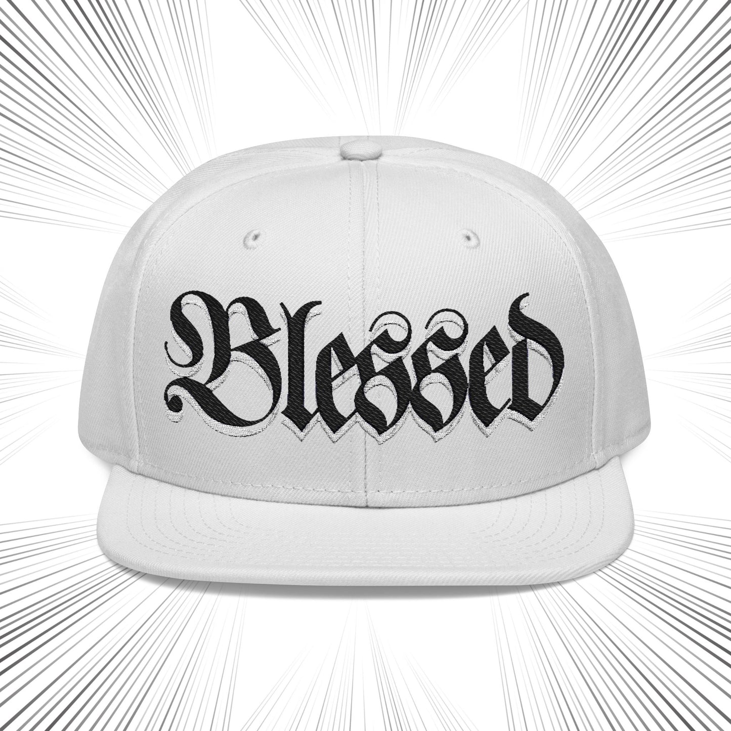 Embroidered Blessed Snapback Hat