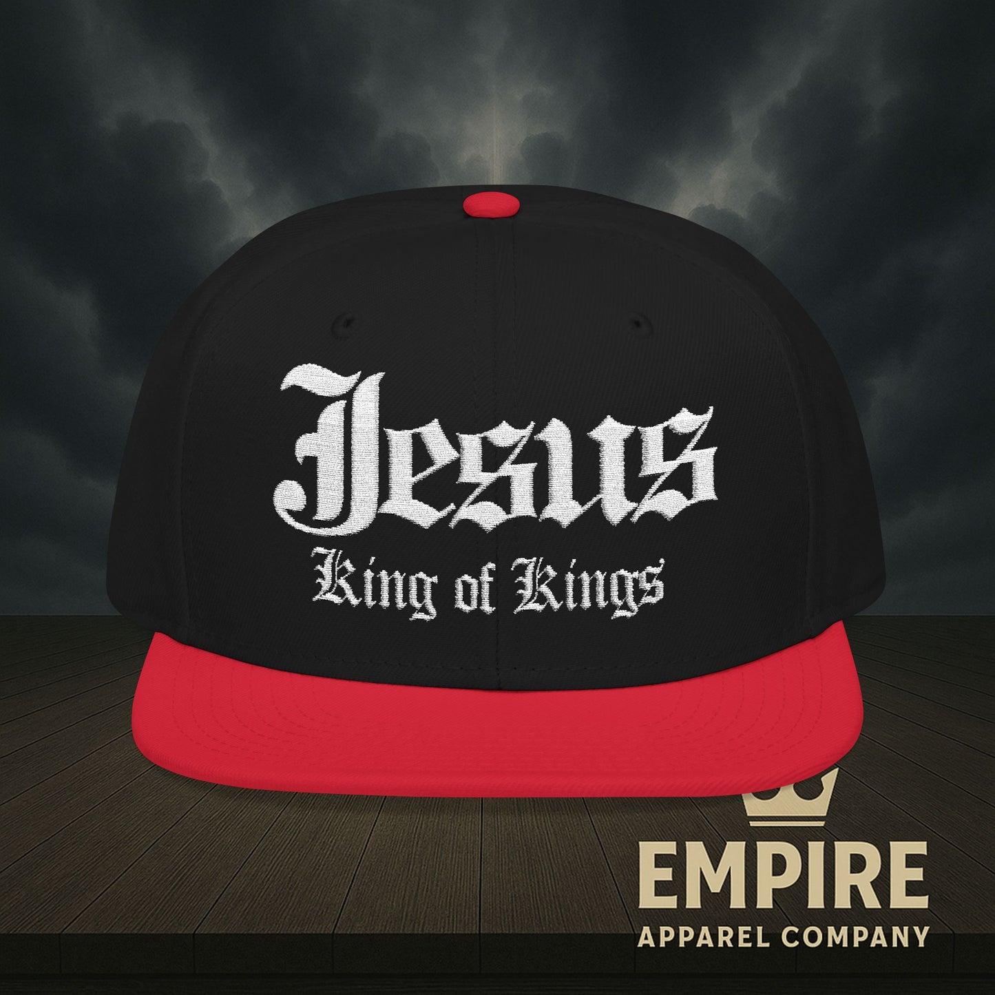 Embroidered Snapback Cap - Jesus King of Kings Hat