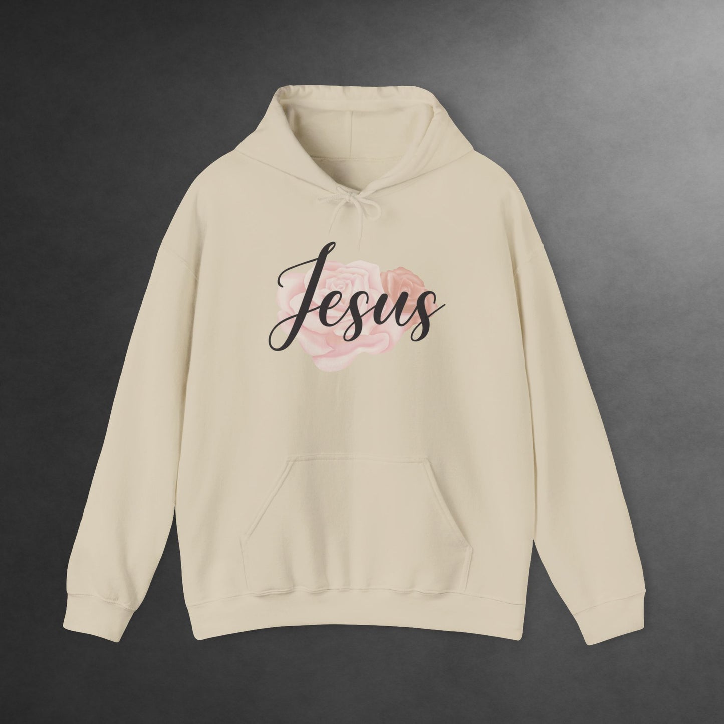 Jesus Hoodie with Roses, Christian Floral Sweatshirt, Faith-Based Hoodie, Scripture Apparel for Women