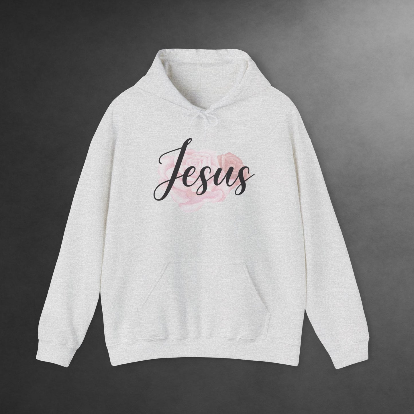 Jesus Hoodie with Roses, Christian Floral Sweatshirt, Faith-Based Hoodie, Scripture Apparel for Women