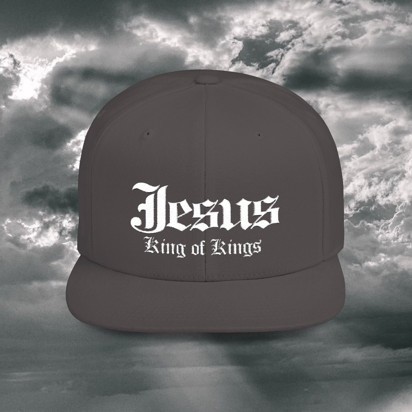 Jesus King of Kings Flat Bill Snapback Hat