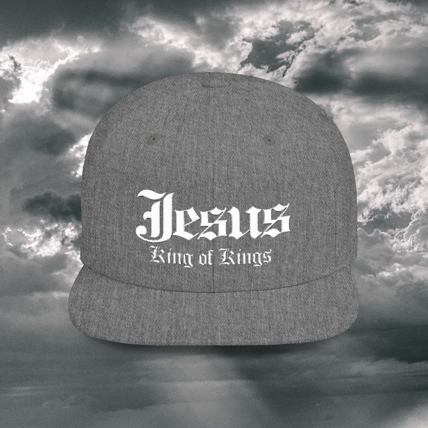 Jesus King of Kings Flat Bill Snapback Hat