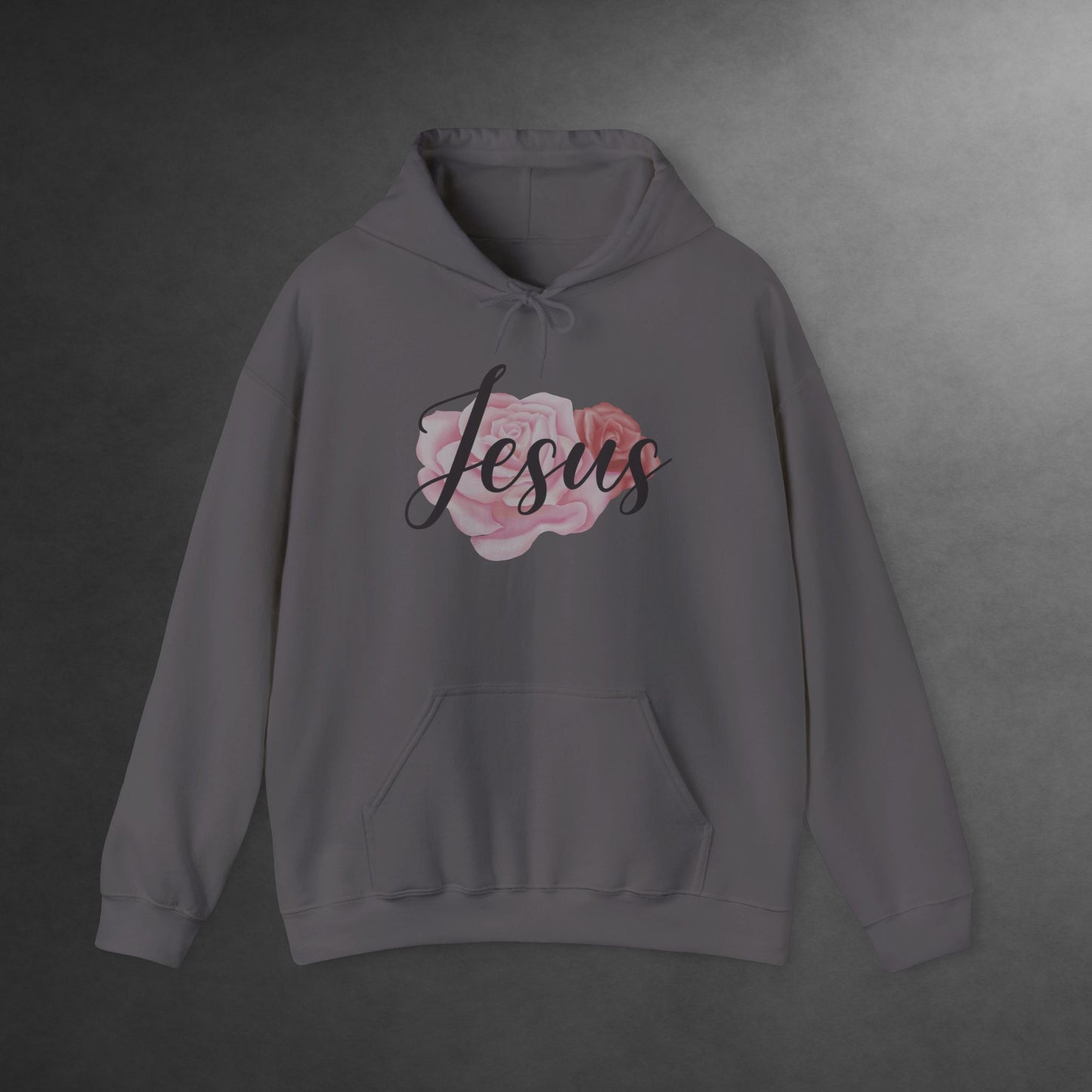 Jesus Hoodie with Roses, Christian Floral Sweatshirt, Faith-Based Hoodie, Scripture Apparel for Women