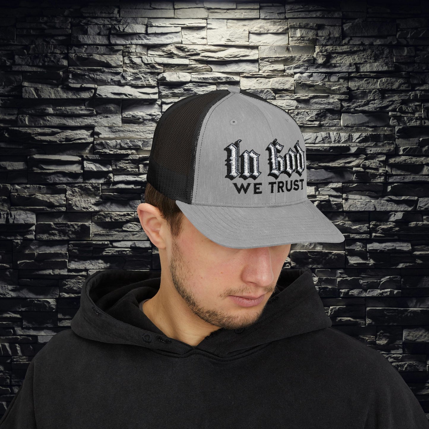 IN GOD WE TRUST" Snapback Trucker Hat | Patriotic Christian Hat