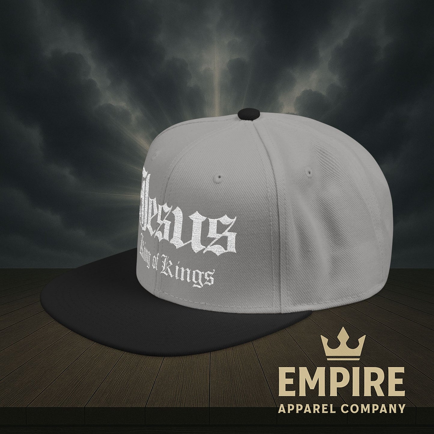 Embroidered Snapback Cap - Jesus King of Kings Hat