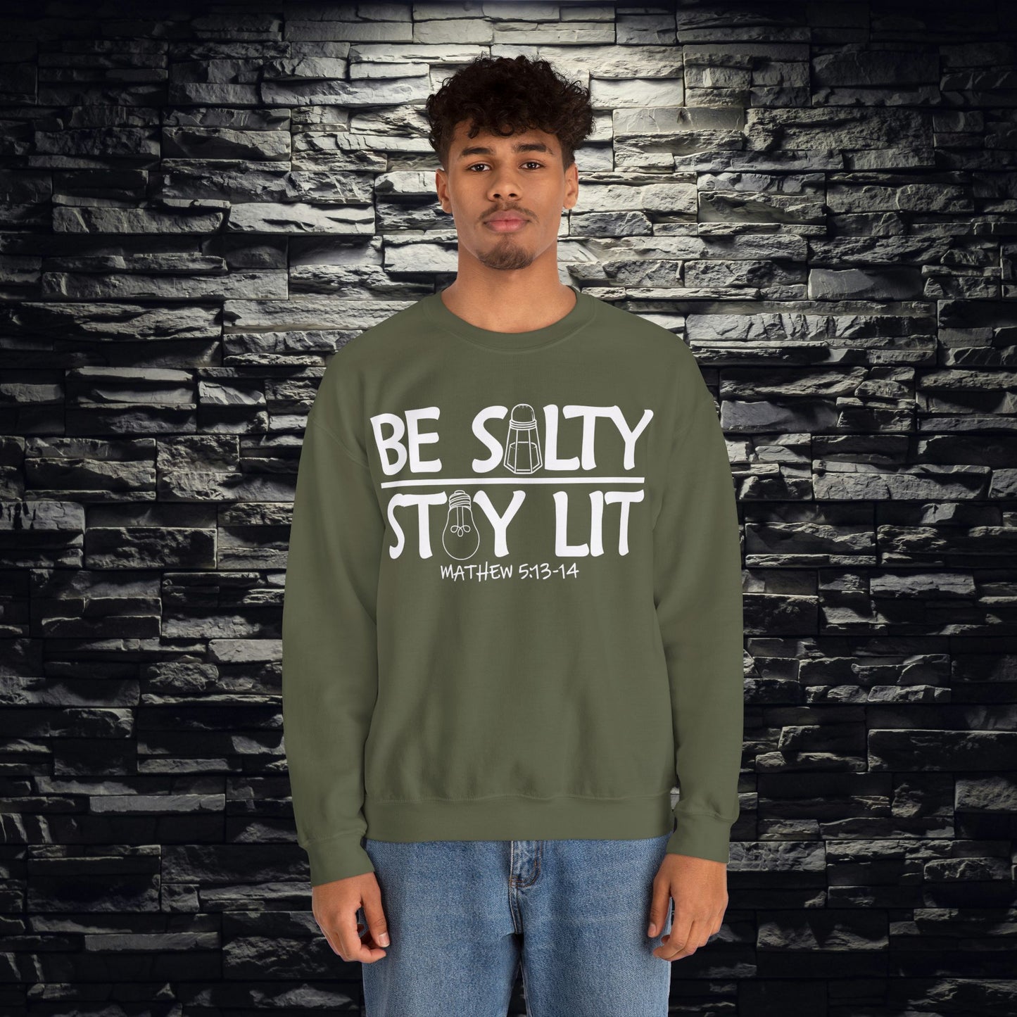 Be Salty Stay Lit Christian Sweatshirt