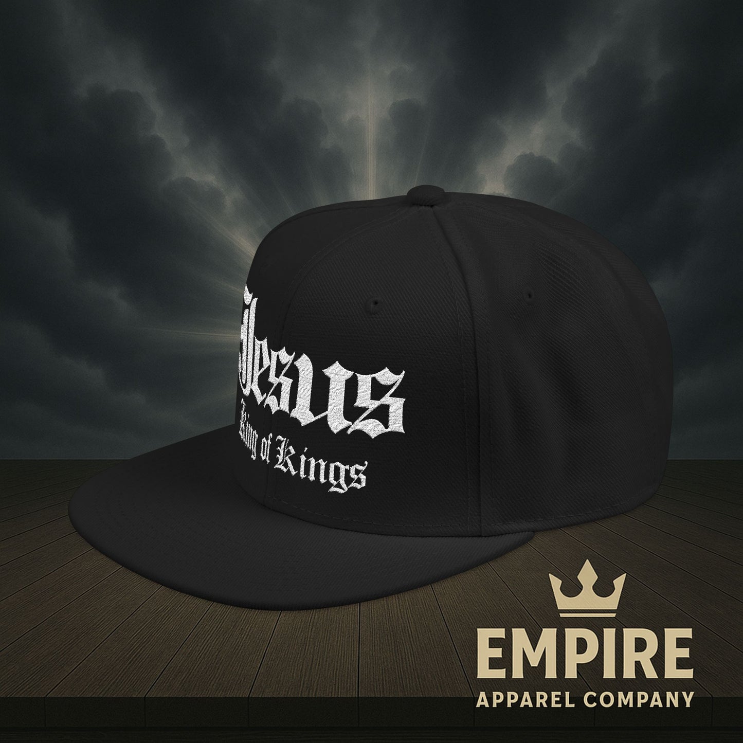 Embroidered Snapback Cap - Jesus King of Kings Hat