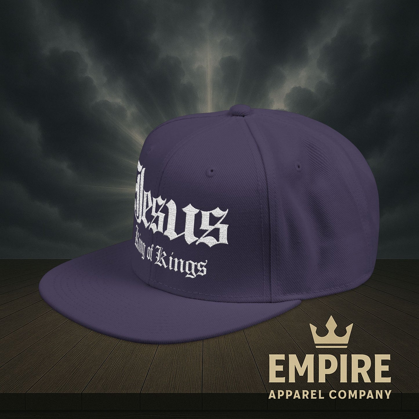 Embroidered Snapback Cap - Jesus King of Kings Hat