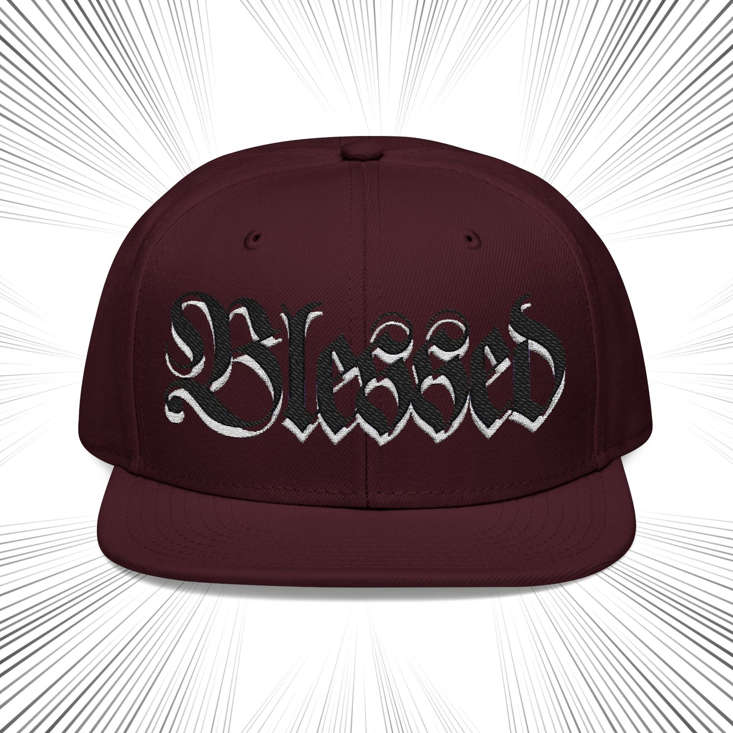 Embroidered Blessed Snapback Hat