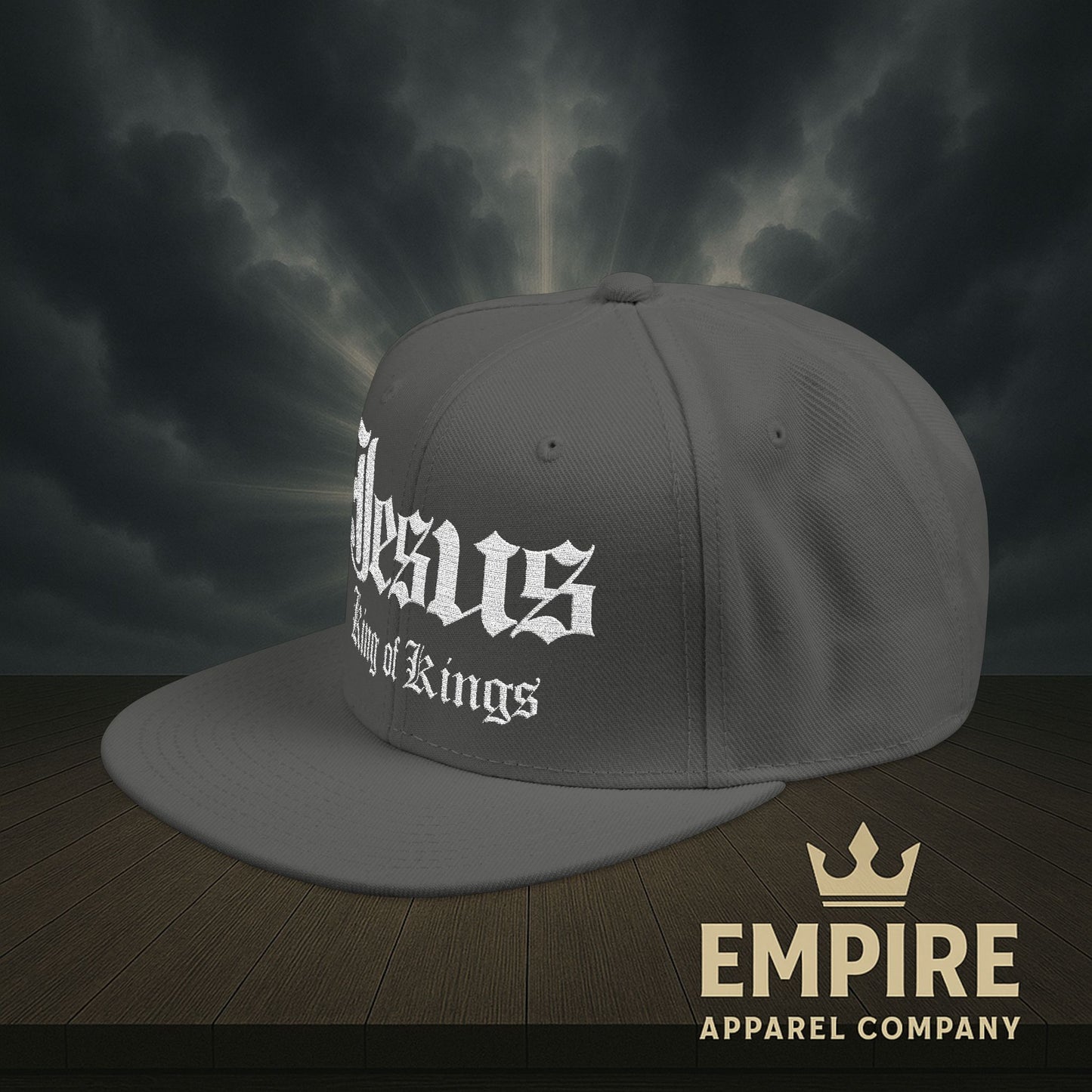 Embroidered Snapback Cap - Jesus King of Kings Hat