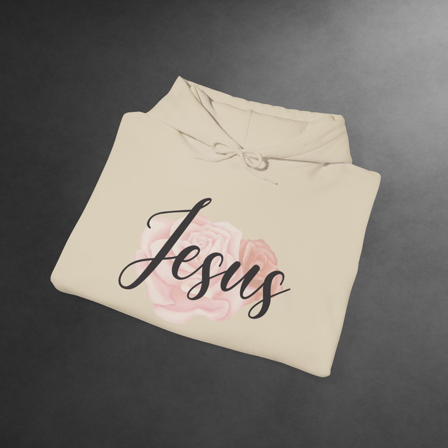Jesus Hoodie with Roses, Christian Floral Sweatshirt, Faith-Based Hoodie, Scripture Apparel for Women