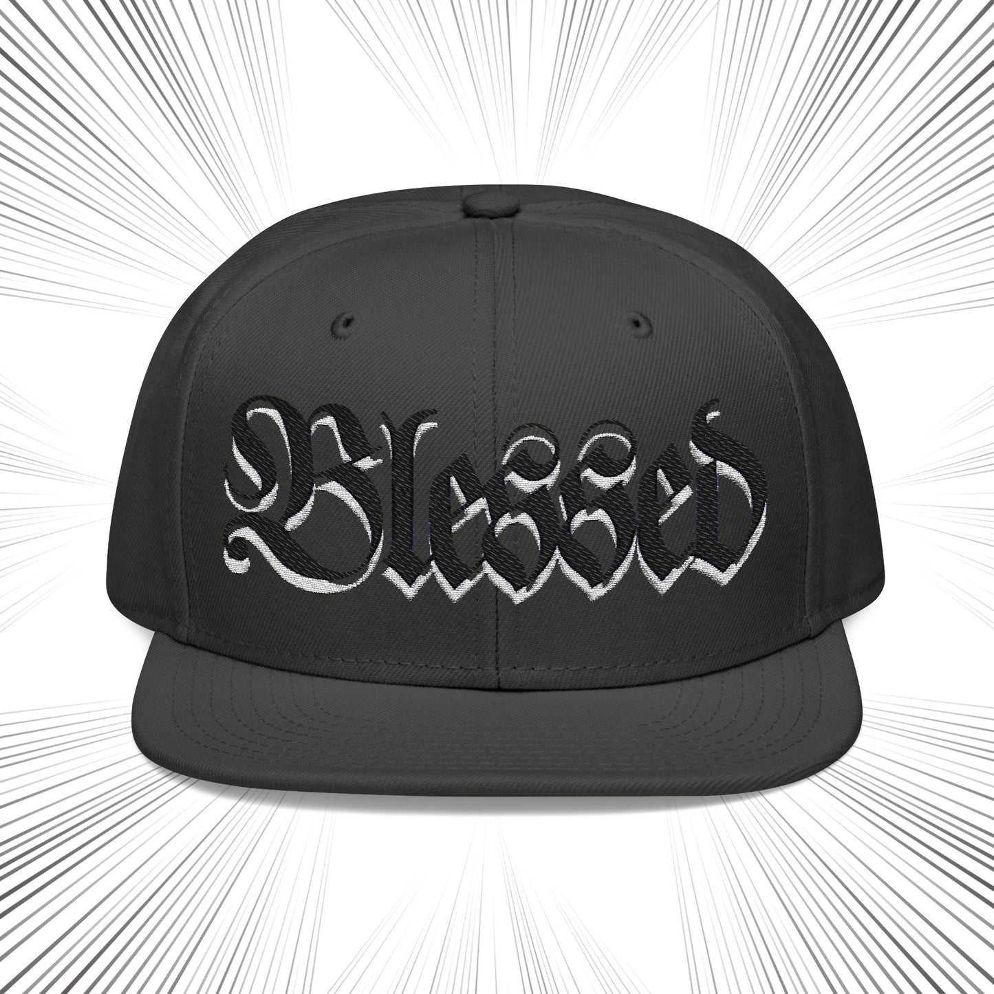 Embroidered Blessed Snapback Hat