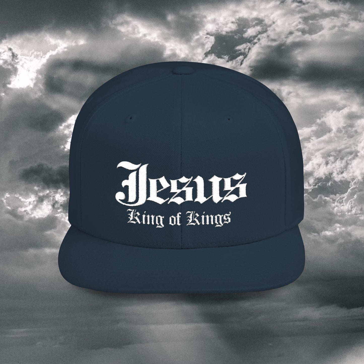 Jesus King of Kings Flat Bill Snapback Hat