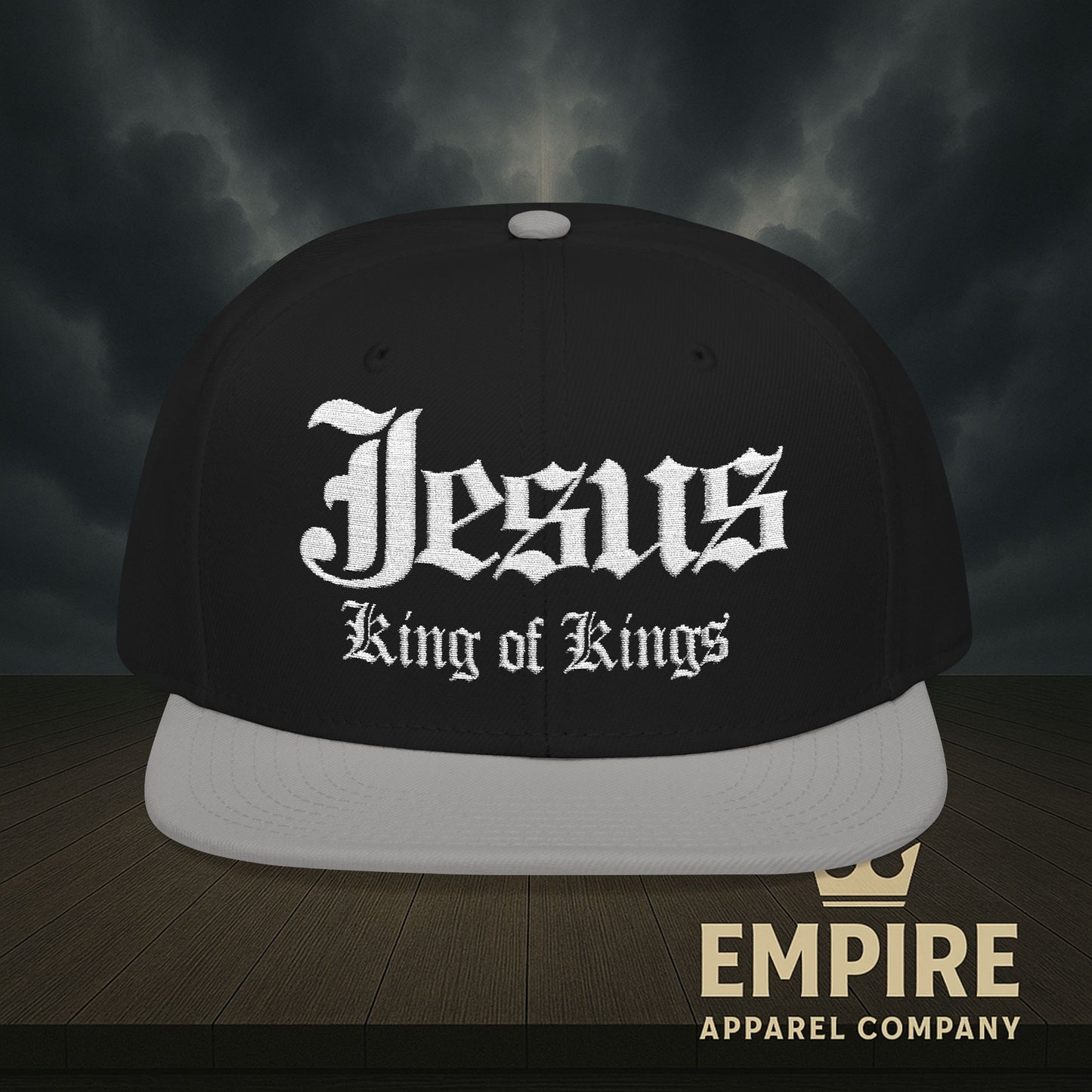 Embroidered Snapback Cap - Jesus King of Kings Hat