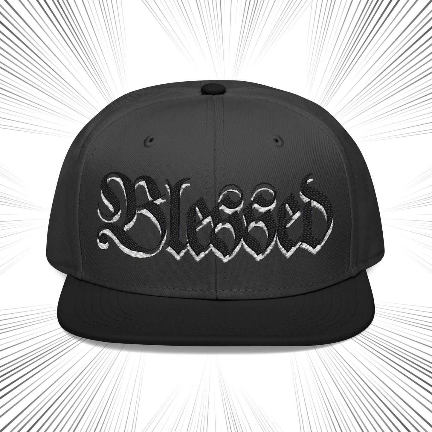 Embroidered Blessed Snapback Hat