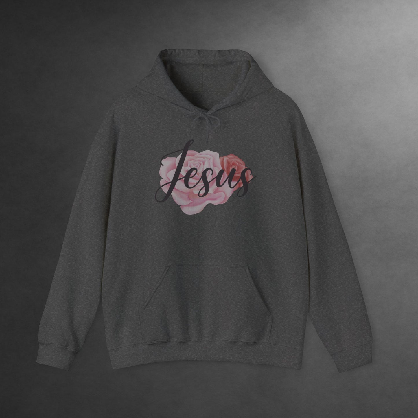 Jesus Hoodie with Roses, Christian Floral Sweatshirt, Faith-Based Hoodie, Scripture Apparel for Women