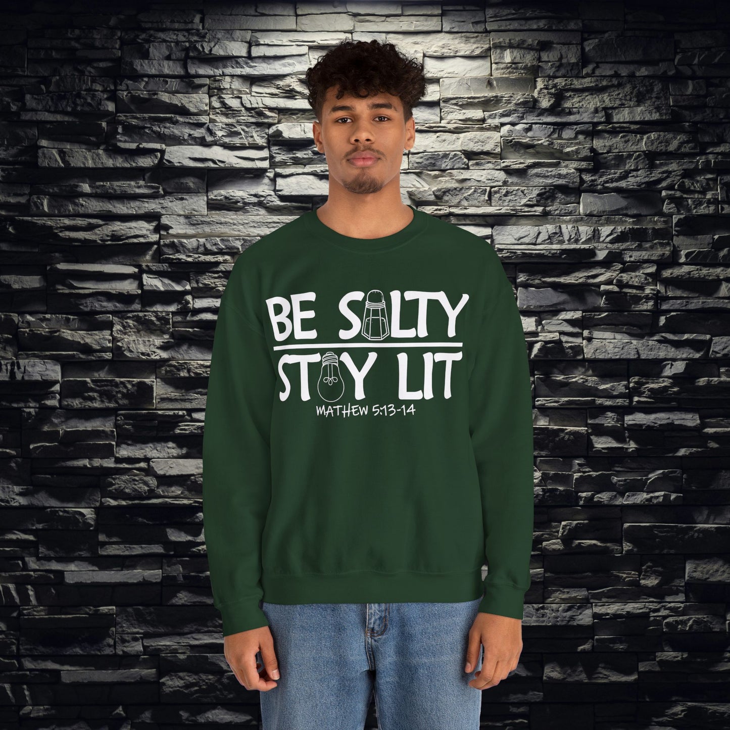 Be Salty Stay Lit Christian Sweatshirt