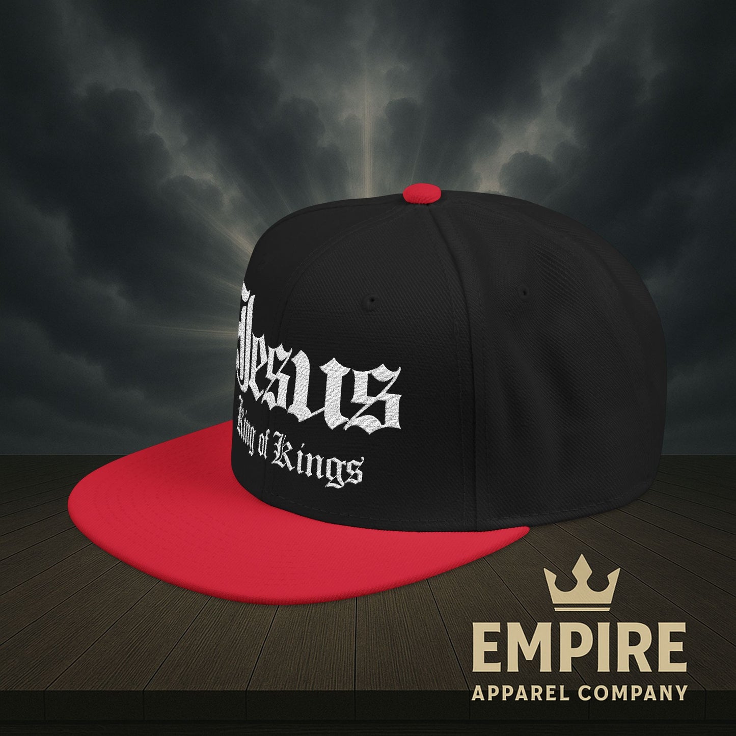 Embroidered Snapback Cap - Jesus King of Kings Hat