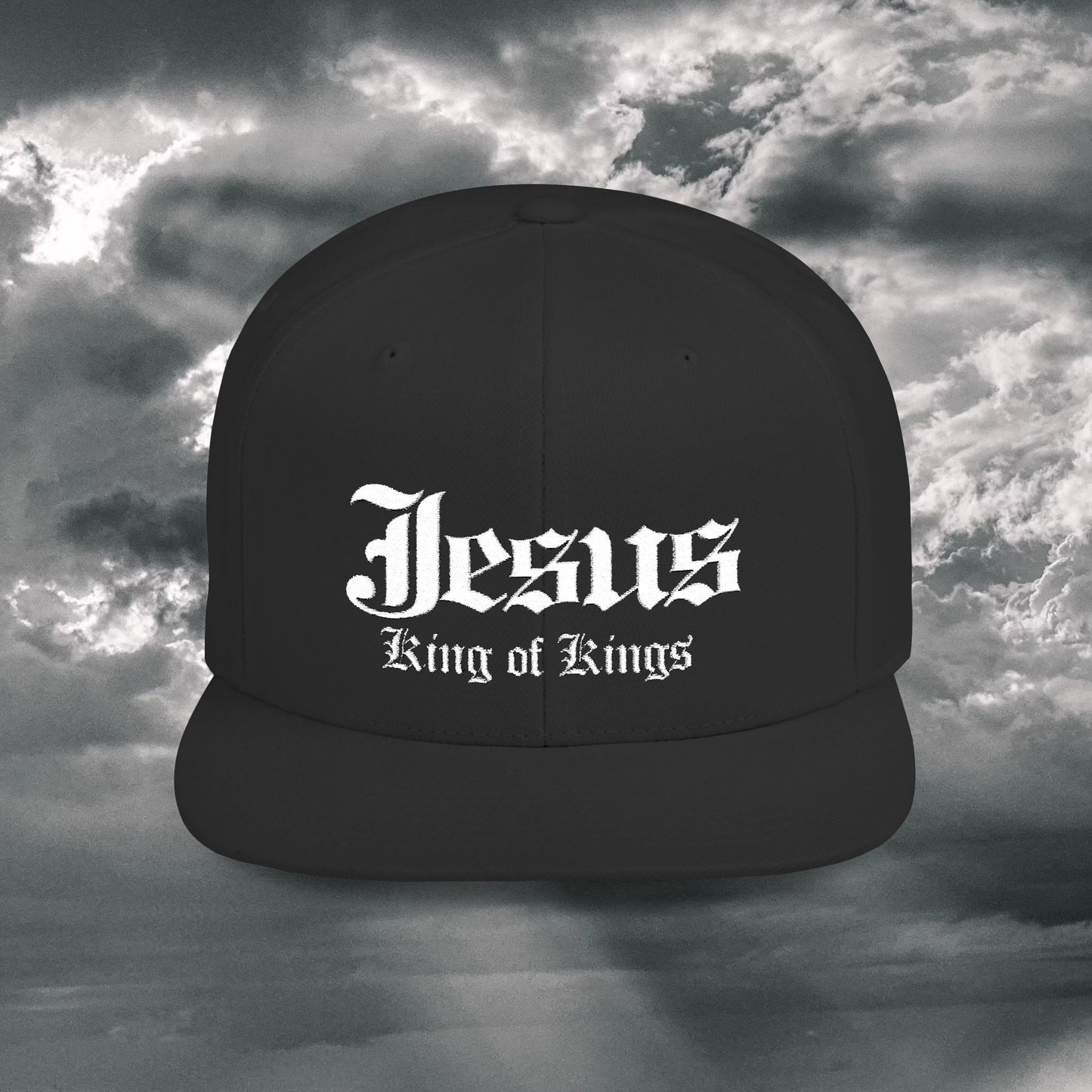 Jesus King of Kings Flat Bill Snapback Hat