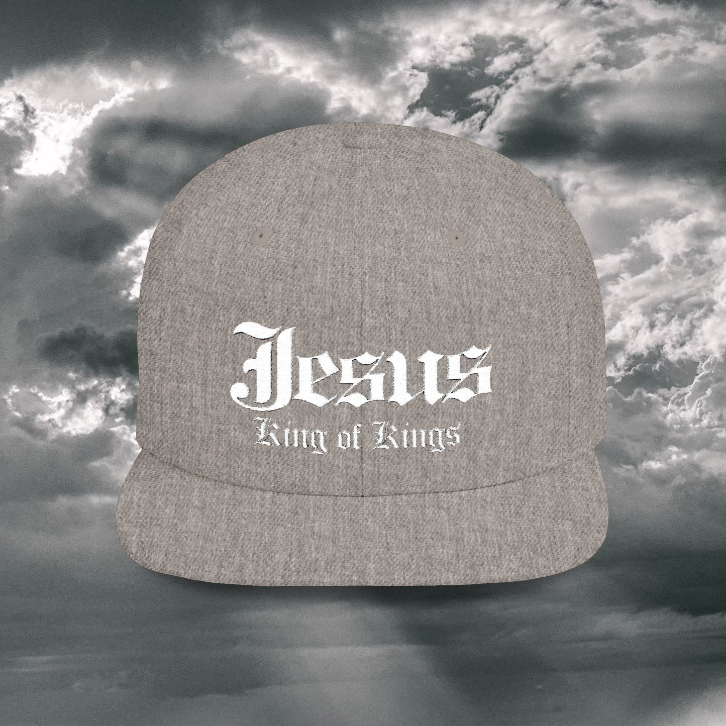 Jesus King of Kings Flat Bill Snapback Hat